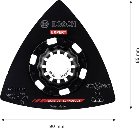 Bosch EXPERT AVZ 90 RT2 kõvasulami lihvplaat, 90 mm.